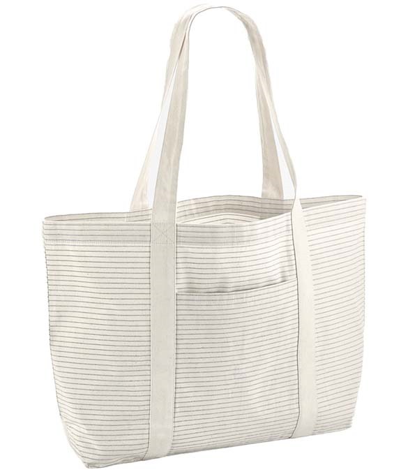 Westford Mill Striped Organic Cotton Shopper